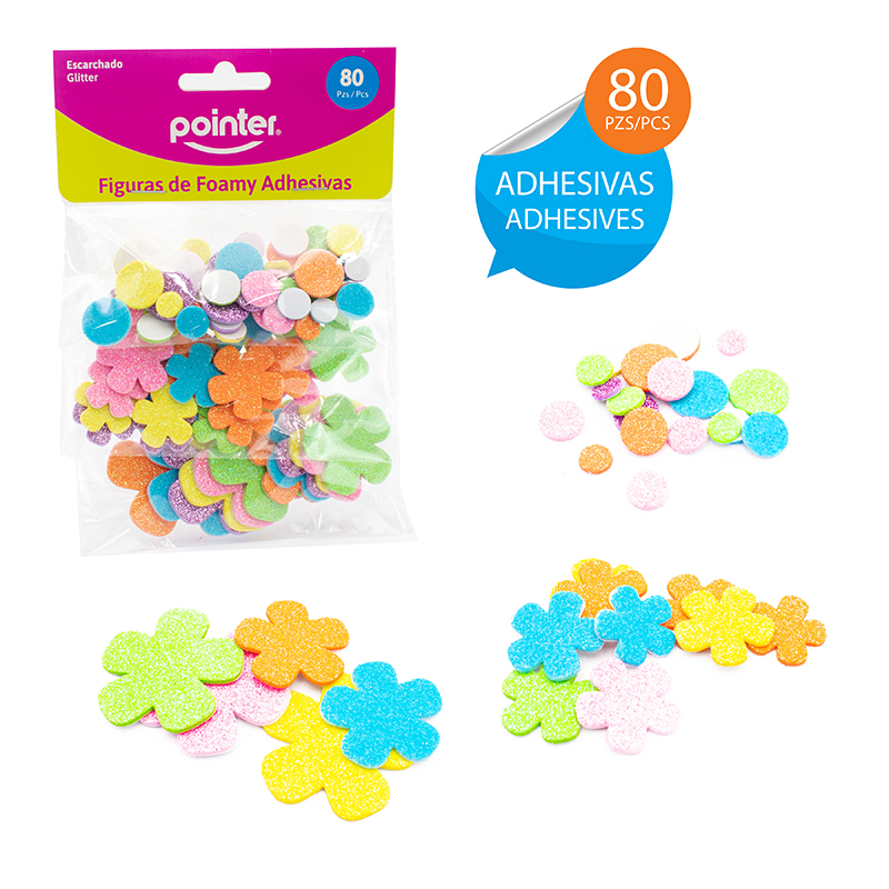 FIGURAS DE FOAMY ADHESIVAS (FLORES)
