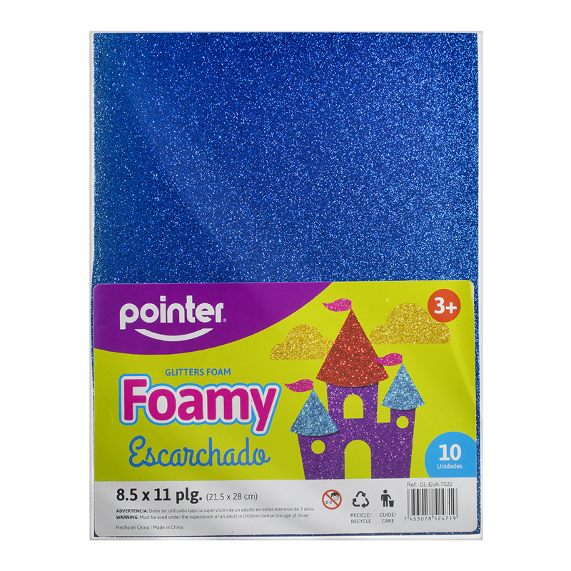 FOAMY ESCARCHADO AZUL REY - CARTA (20x30CM)