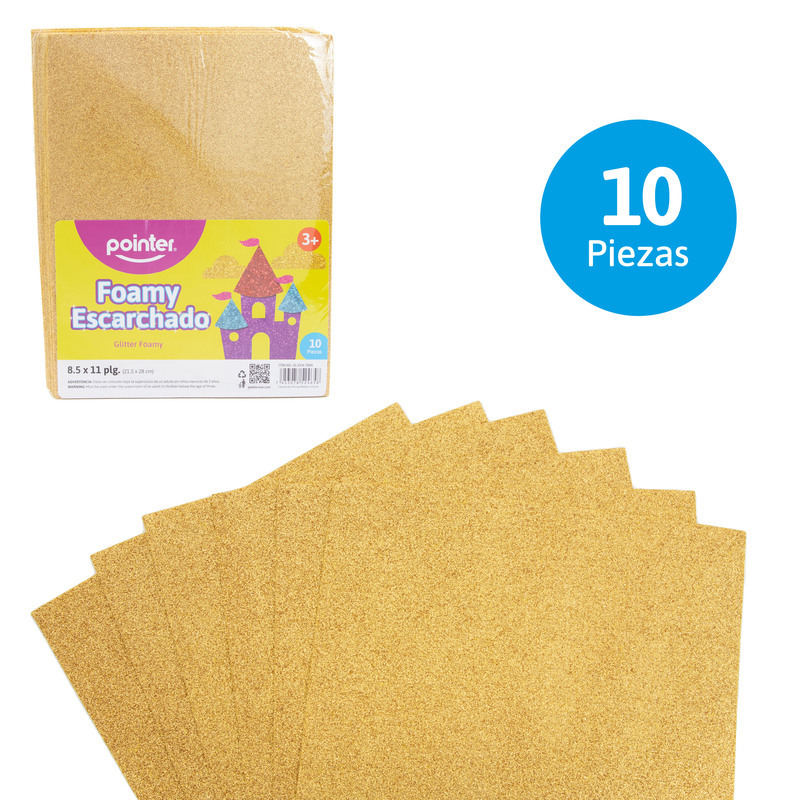 FOAMY ESCARCHADO DORADO - CARTA (20x30CM)