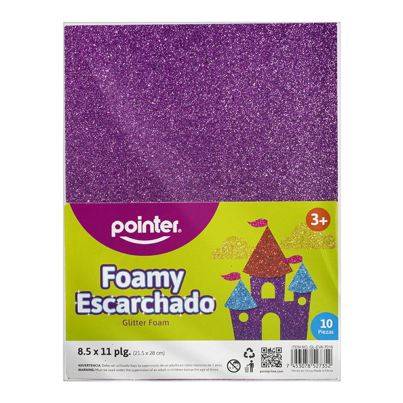 FOAMY ESCARCHADO LILA - CARTA (20x30CM)