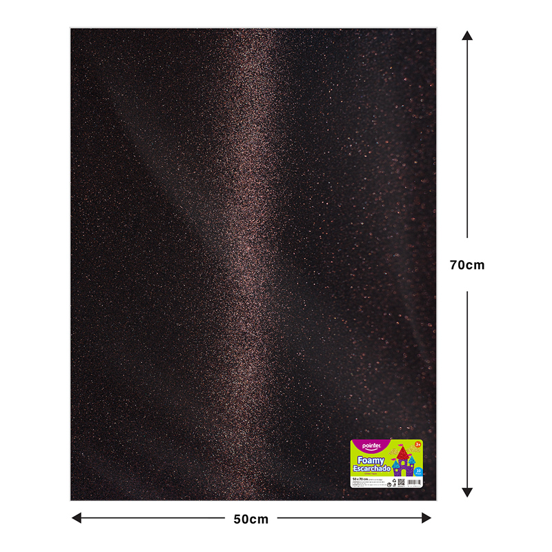 FOAMY ESCARCHADO MARRON - GRANDE (50x70CM)