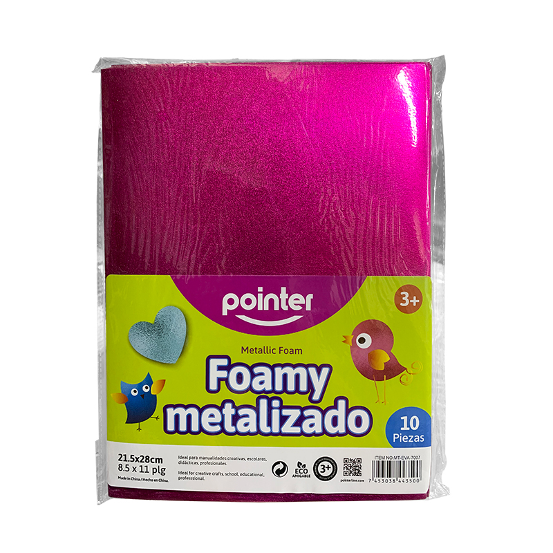 FOAMI METALIZADO FUCSIA CARTA (20X30CM)