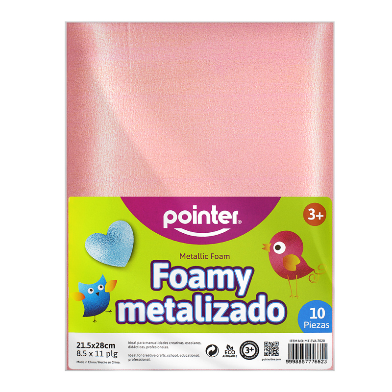 FOAMI METALIZADO ROSADO CARTA (20X30CM)