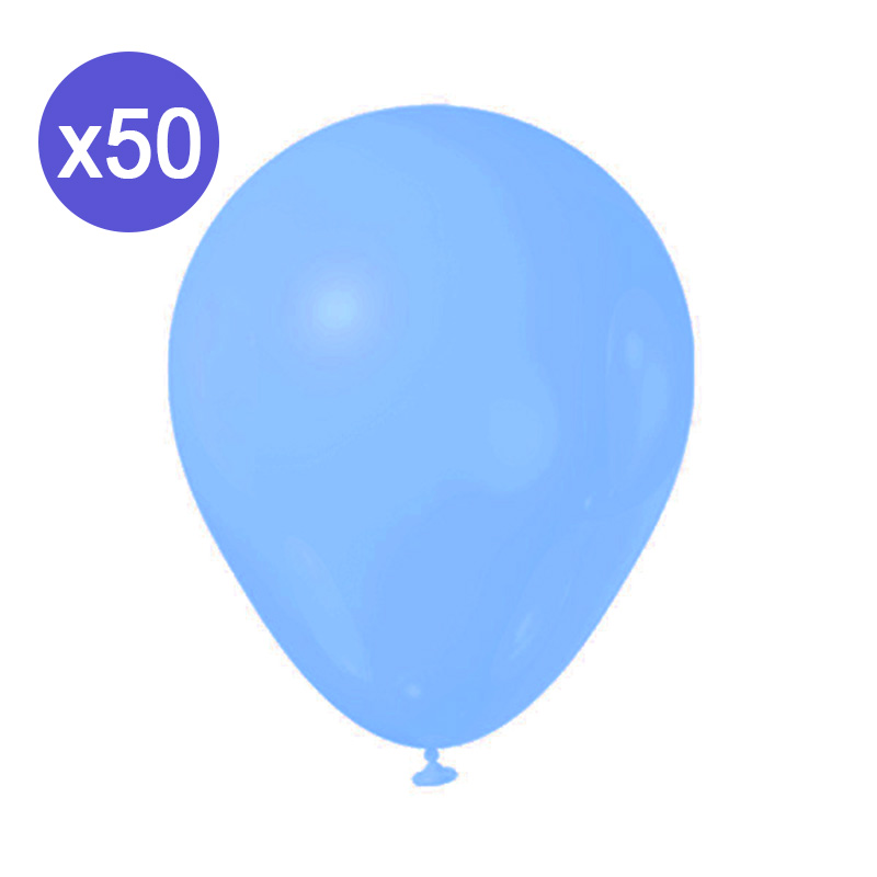 GLOBOS PASTEL DE 50 AZUL 