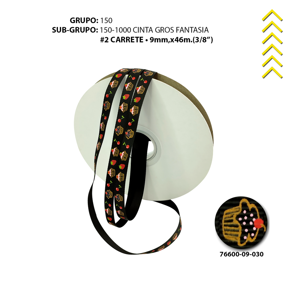 GRO #2 FANTASIA CUPCAKES DORADO/NEGRO