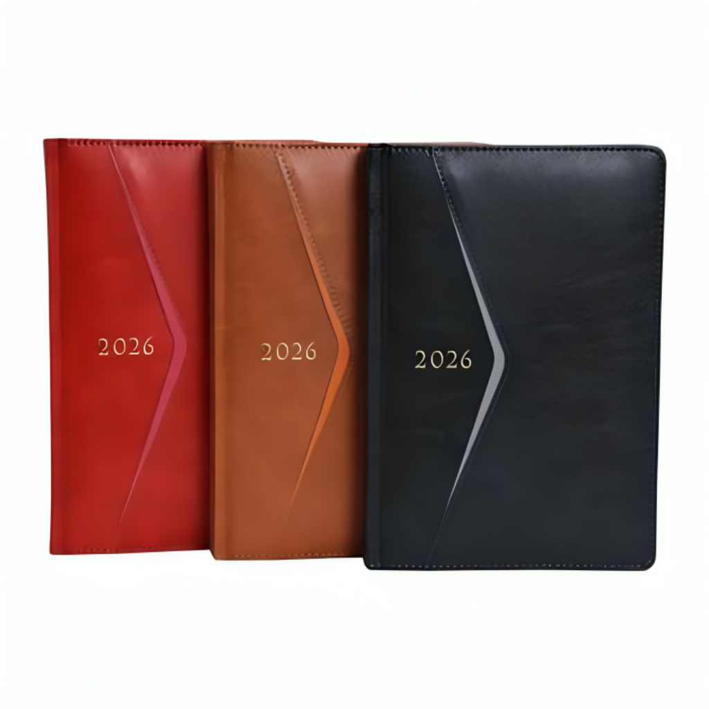 AGENDA 2026 A5 BORDE DORADO PAPEL AMARILLO 184 PAG 14.5x21.1