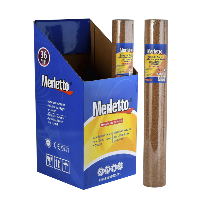 LAMINA DE CORCHO ADHESIVA 45CM x1M