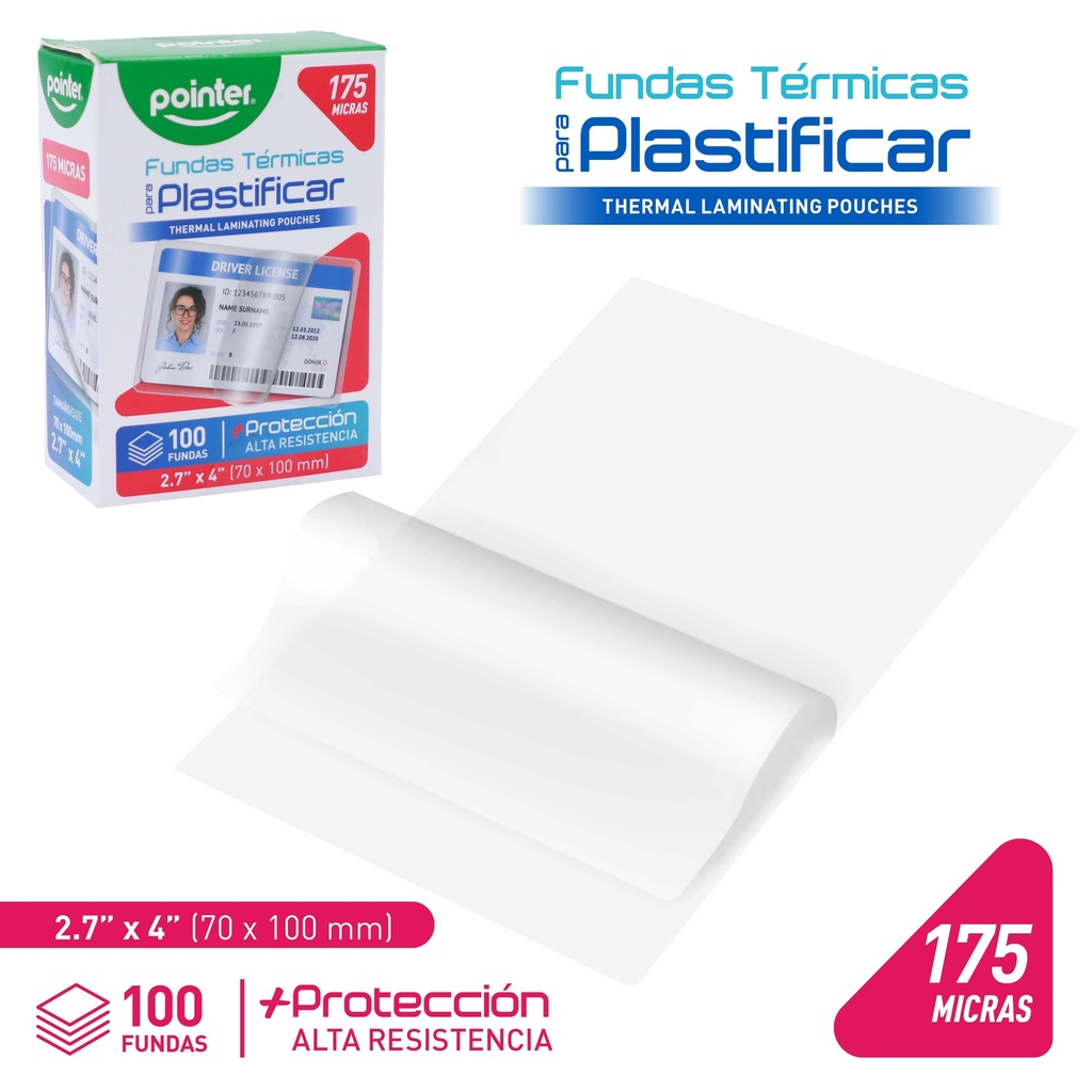LAMINAS PARA PLASTIFICAR 175 MICRAS