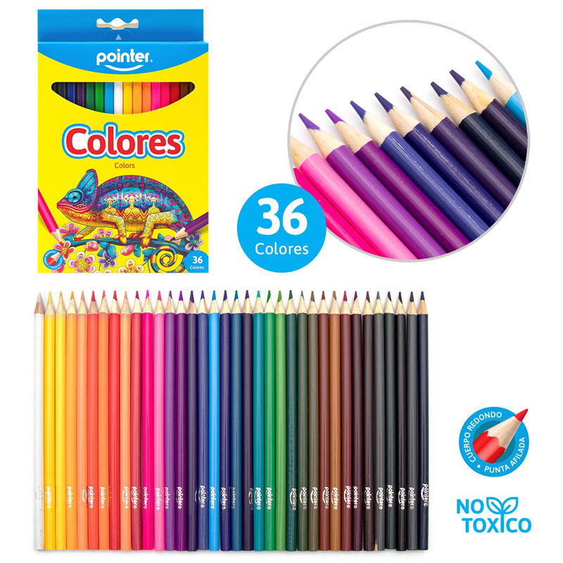 LAPICES DE COLORES x 36 PZAS.