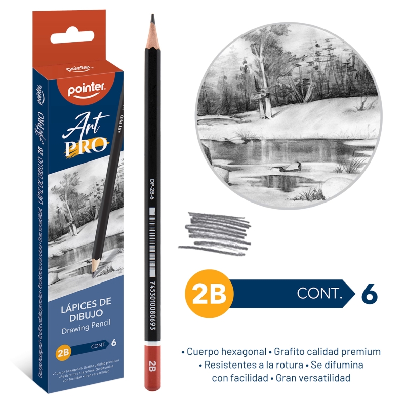 LAPICES DE DIBUJO ART PRO 2B