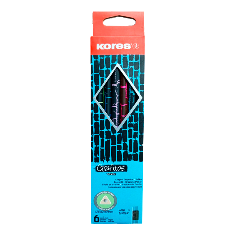 LAPÍZ DE GRAFITO TRIANGULAR N°HB CRAKED STYLE