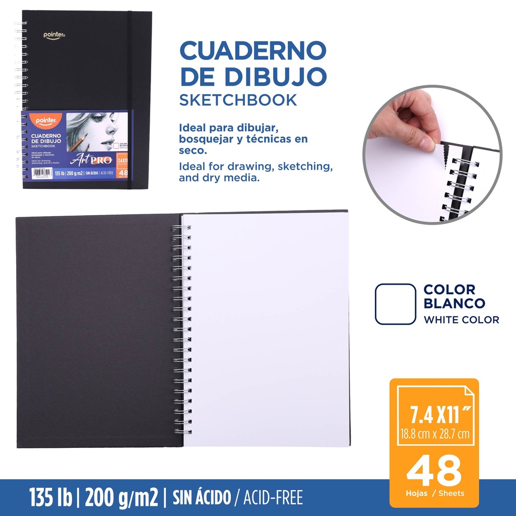 LIBRETA DE BOCETO ESPIRAL A4