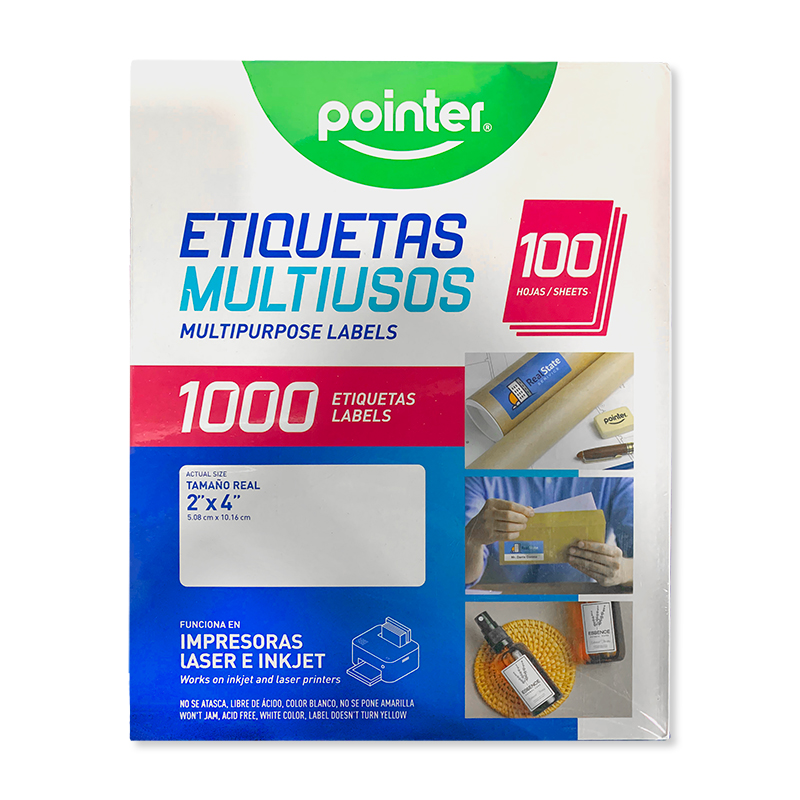 ETIQUETAS MULTIUSOS- 5.08 x 10.16CM UNIDAD