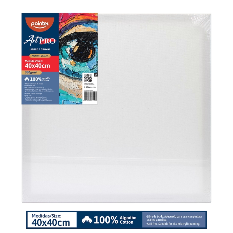 LIENZO BLANCO PREMIUM - 40x40CM