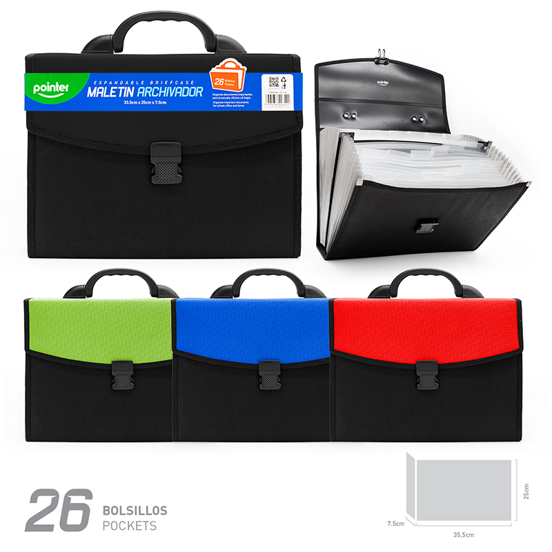 MALETIN ARCHIVADOR EXPANDIBLE PORTADOCUMENTOS A4