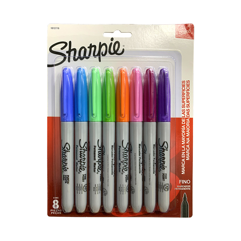 MARCADOR PERMANENTE FINO x8PZS