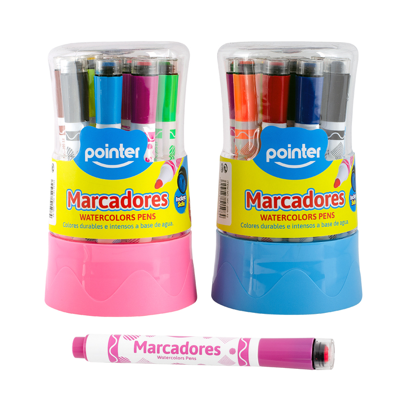 SET DE MARCADORES CON SELLOS x12 COLORES