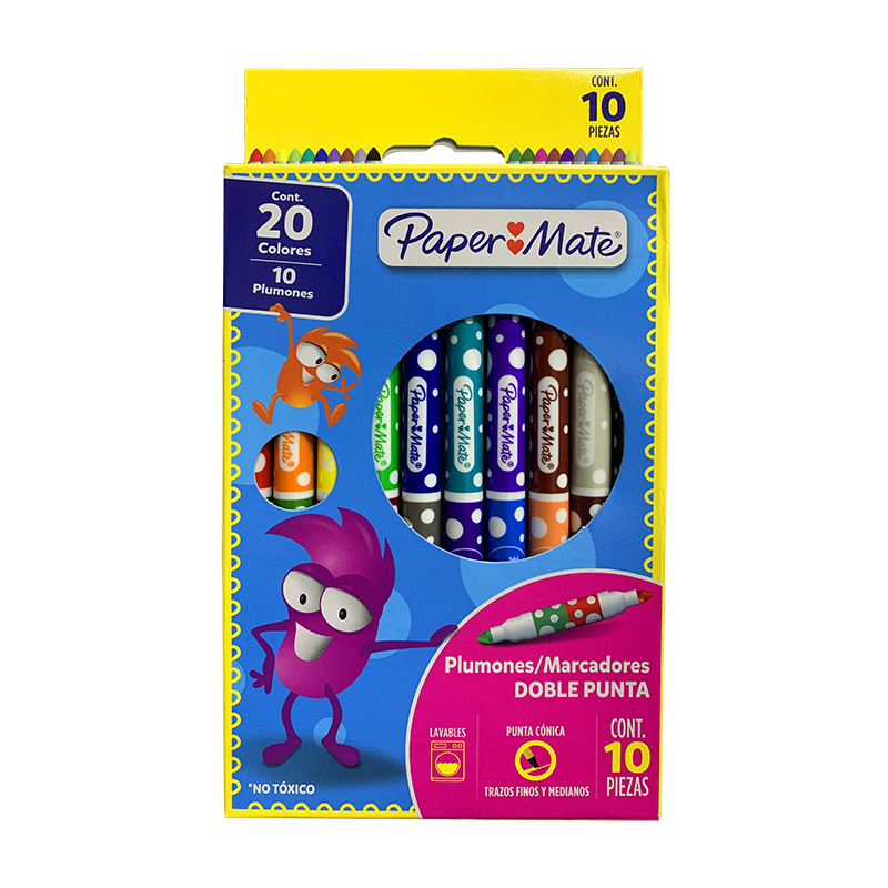 MARCADORES DOBLE PUNTA X10