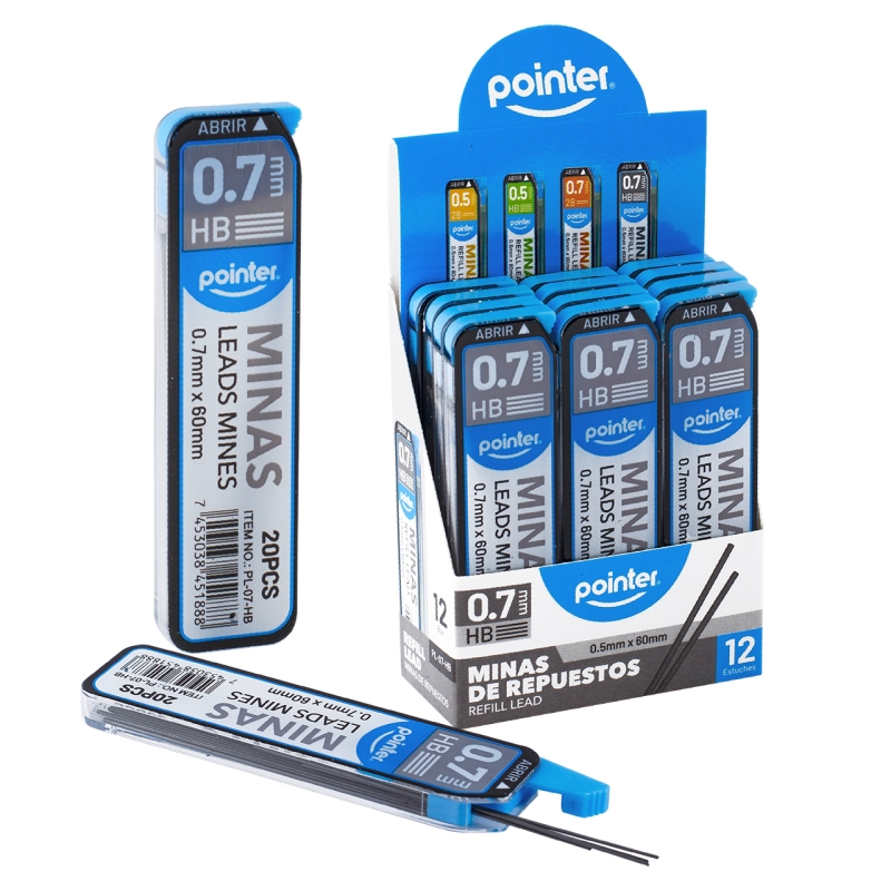 MINAS DE REPUESTO HB 0.7MM