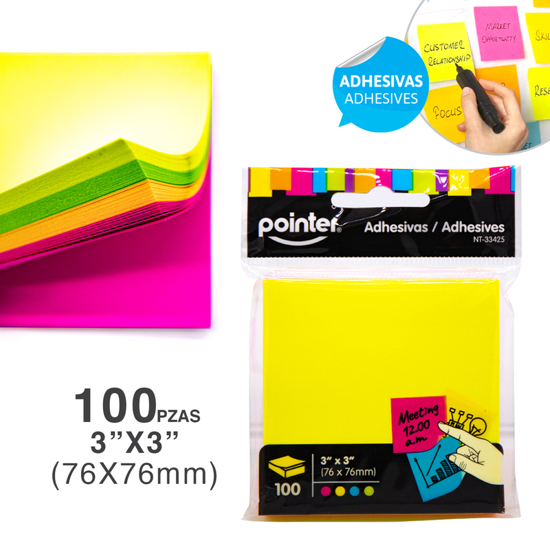 NOTAS ADHESIVAS 3" x 3"