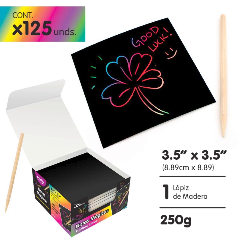 NOTAS MAGICAS 3.5x3.5" x125PZAS
