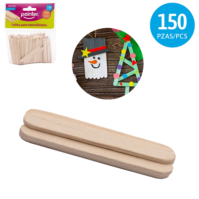PALETAS PARA MANUALIDADES - 5.5 x 0.2CM x150PZAS