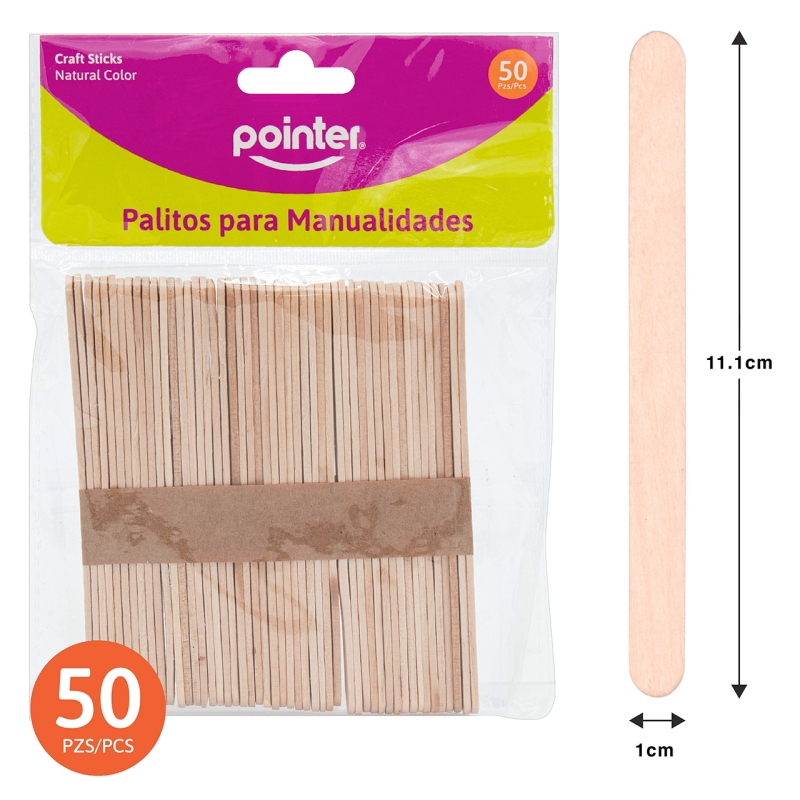 PALITOS PARA MANUALIDADES x 50 PZAS.
