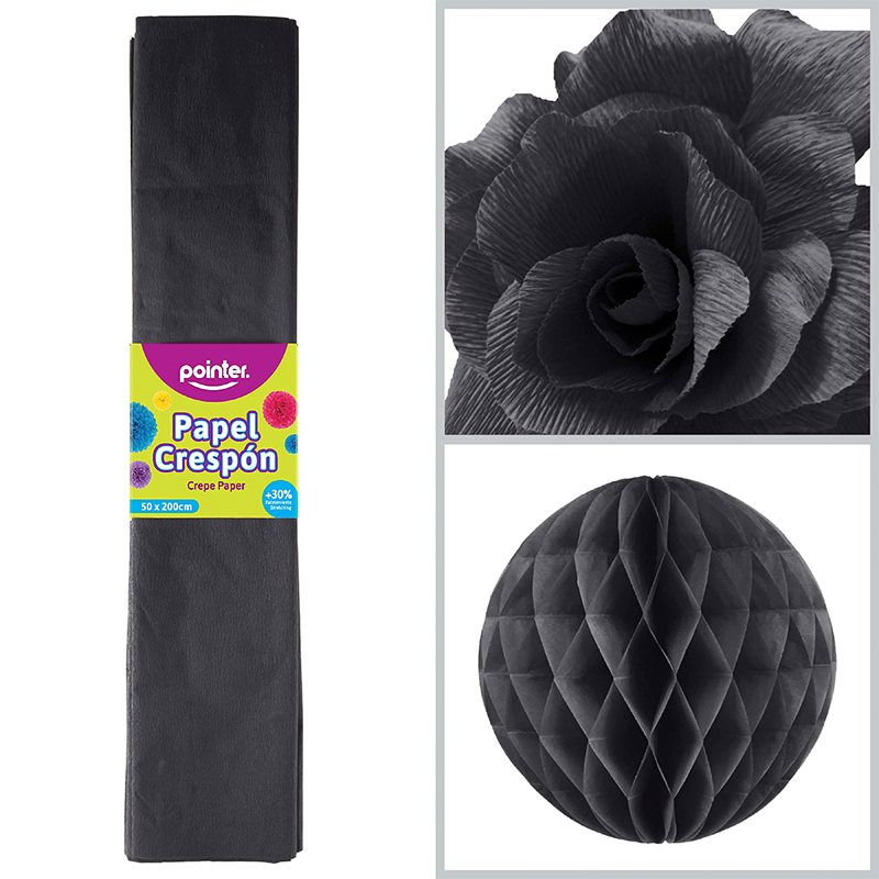 PAPEL CREPE - NEGRO (50x200CM)