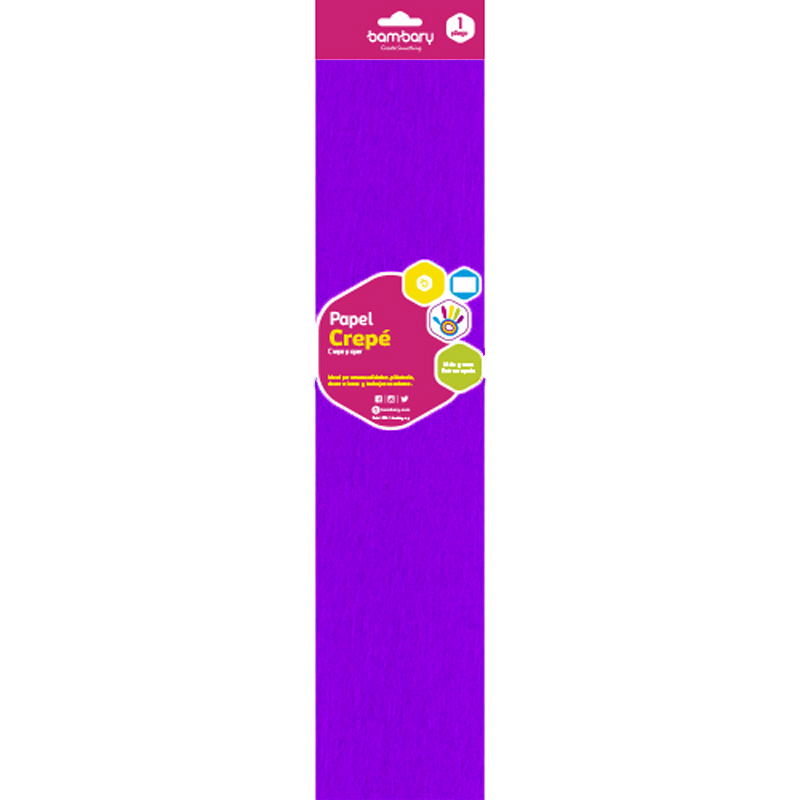 PAPEL CREPE VIOLETA - 50CM x 2M
