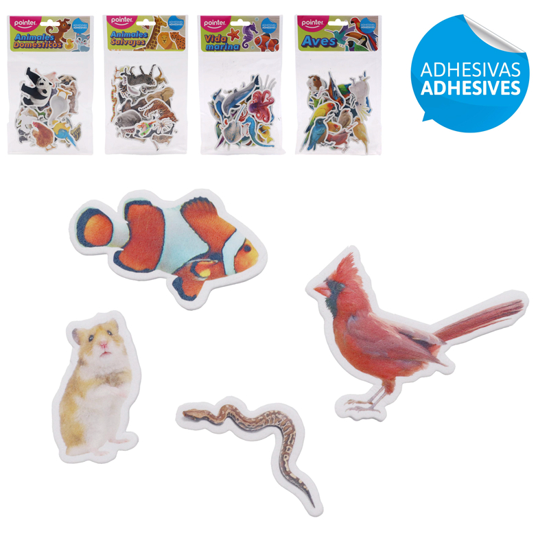 FIGURAS DE FOAMI ADHESIVAS (ANIMALES)