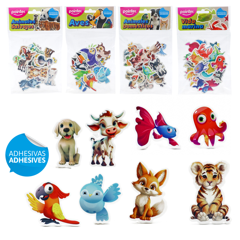 FIGURAS DE FOAMY ADHESIVAS (ANIMALES SALVAJES)
