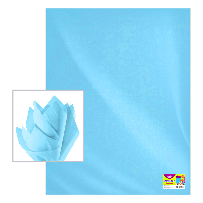 PAPEL SEDA AZUL BEBE