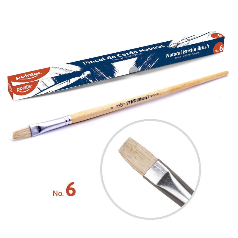 PINCEL DE CERDA NATURAL N6