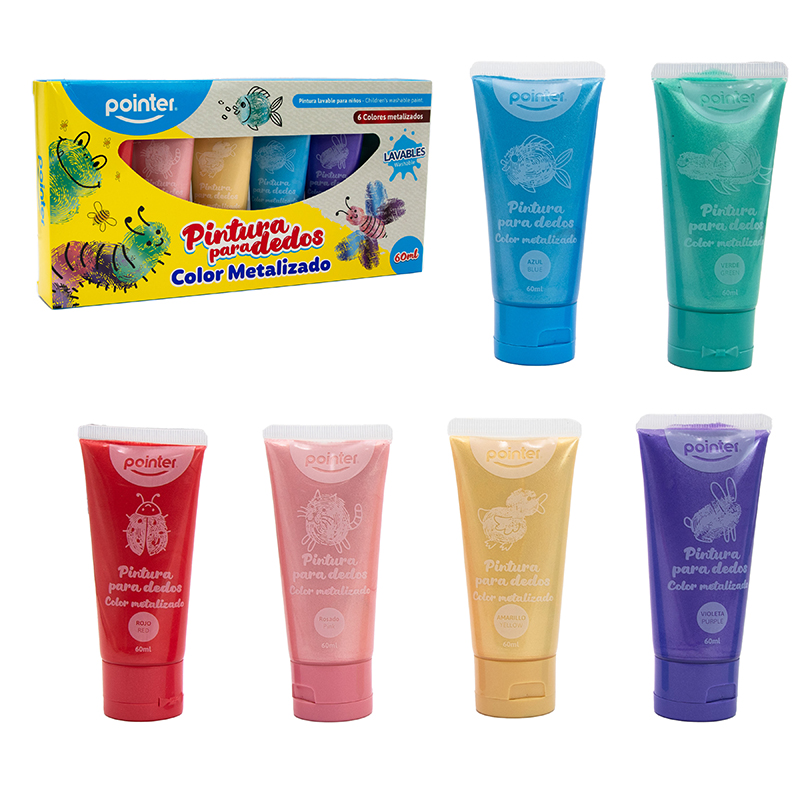 PINTADEDOS METALICOS 60ml COLORES METALIZADOS