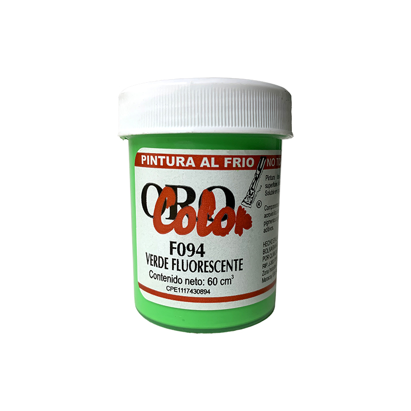 PINTURA AL FRIO VERDE FLUORESCENTE 60ML 