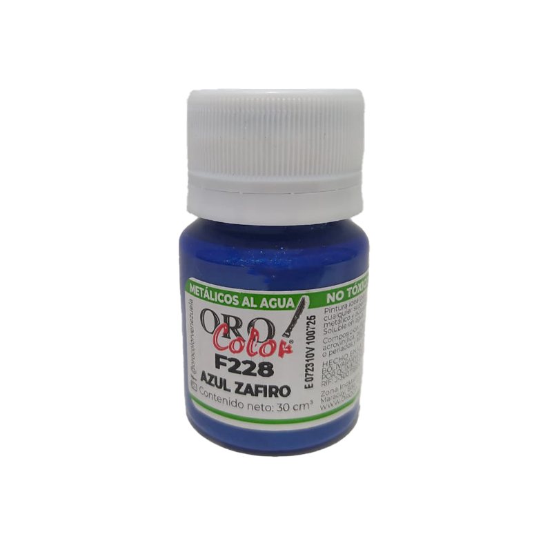 PINTURA METALICOS AL AGUA AZUL ZAFIRO 30ML