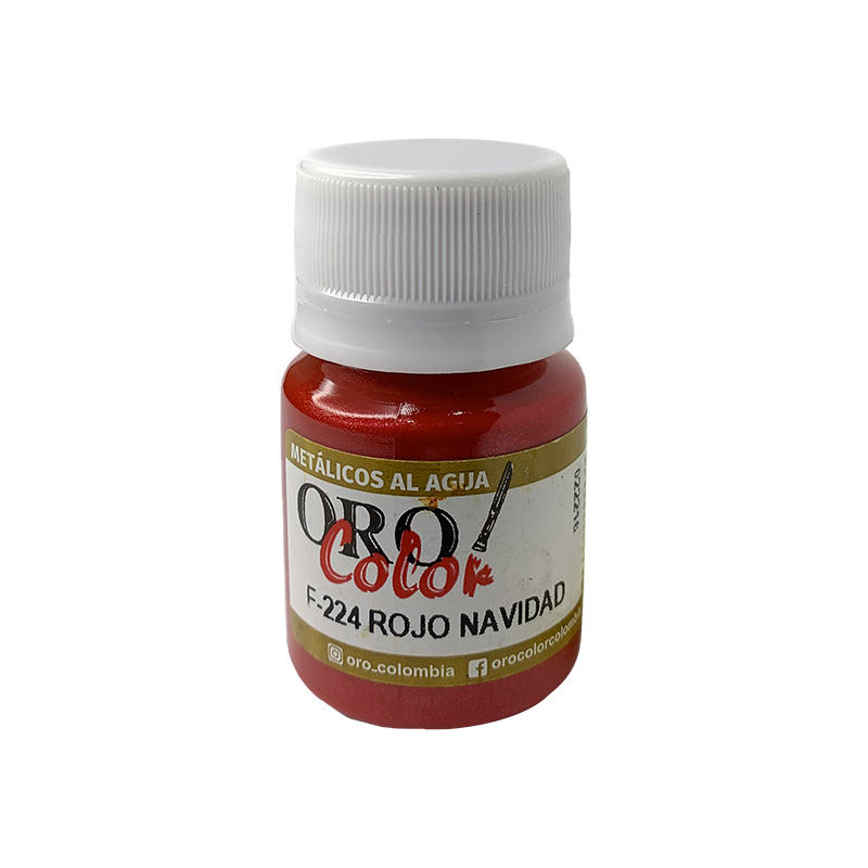 PINTURA METALICOS AL AGUA ROJO NAVIDAD 30ML
