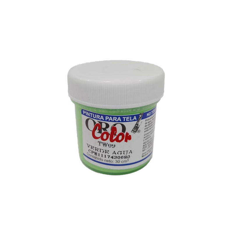 PINTURA TEXTIL VERDE AGUA 30ML