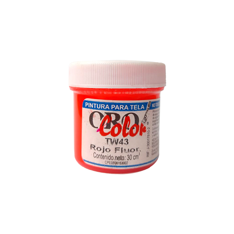 PINTURA TEXTIL ROJO NEON 30ML 