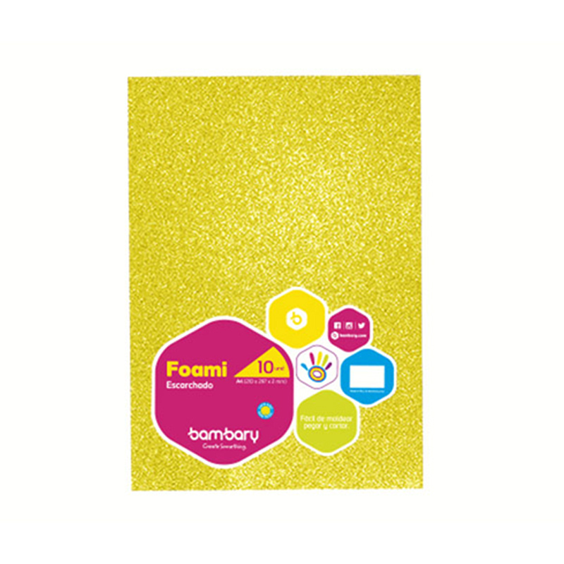 FOAMY ESCARCHADO AMARILLO GRANDE - 60x80CM