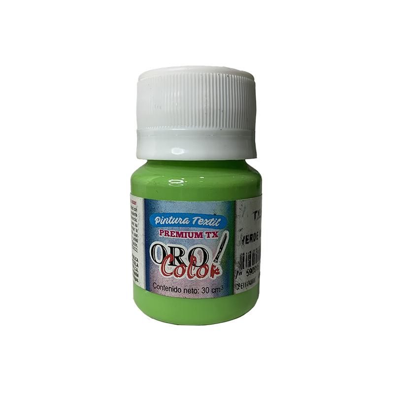 PINTURA TEXTIL PREMIUM VERDE MANZANA 30CM