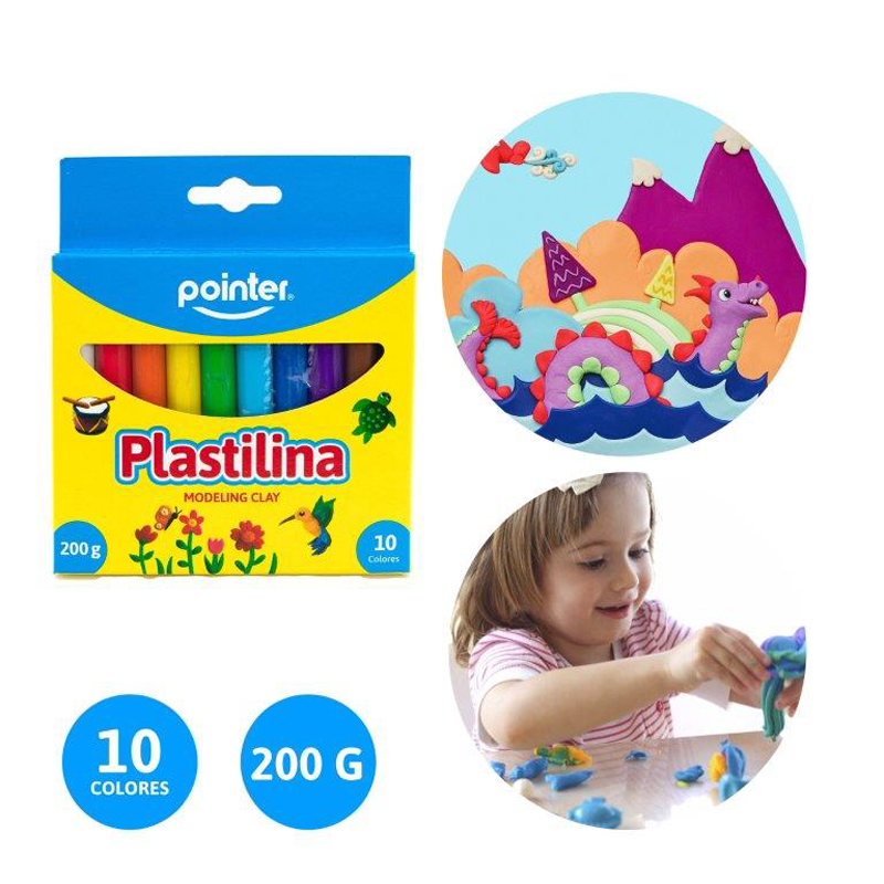 PLASTILINA x 10 COLORES