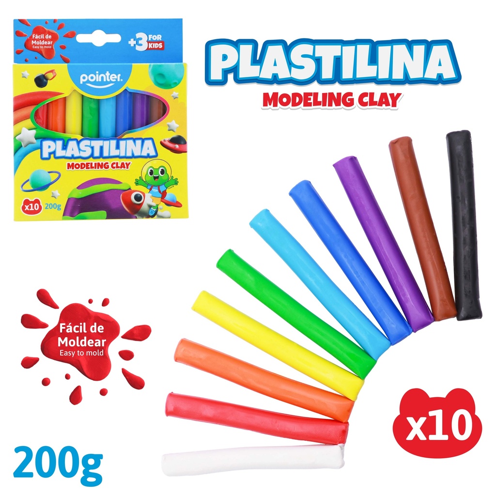 PLASTILINA x 10 COLORES