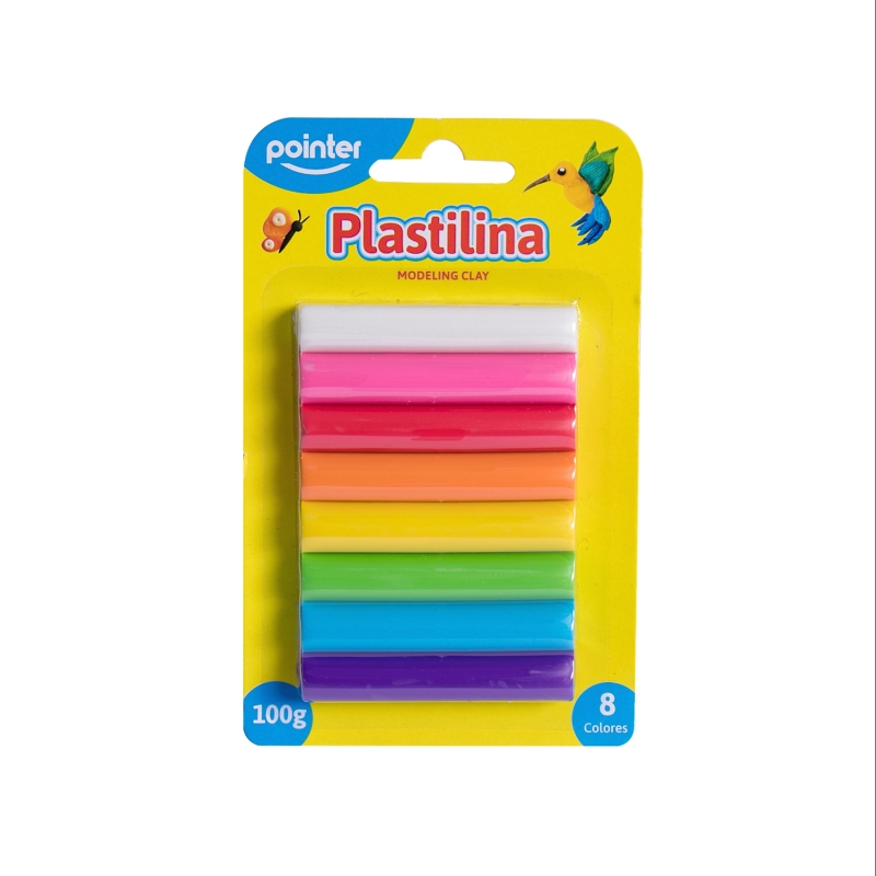PACK DE PLASTILINA PARA MOLDEAR x8 COLORES