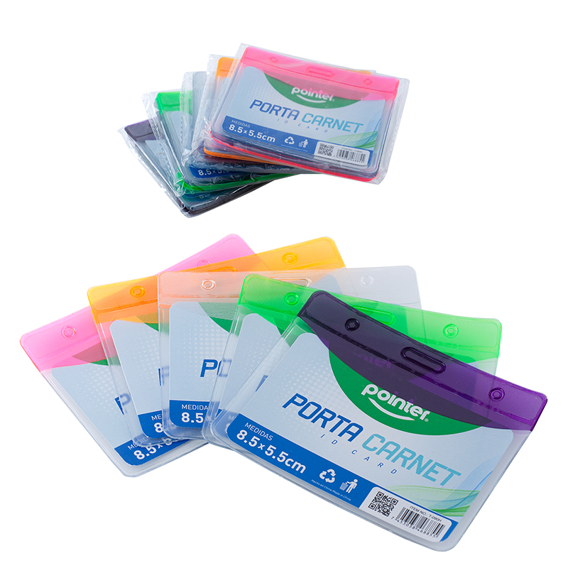 PORTA CREDENCIALES HORIZONTAL DE SILICONA (COLORES) 8,5x5,5Cm