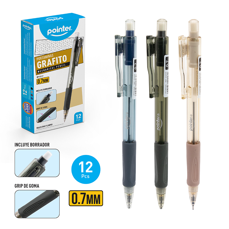 PORTAMINAS CUERPO PLASTICO 0.7mm