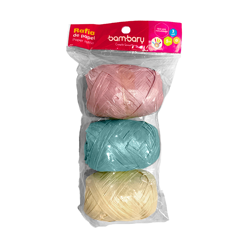 RAFIA DE PAPEL - COLORES PASTEL