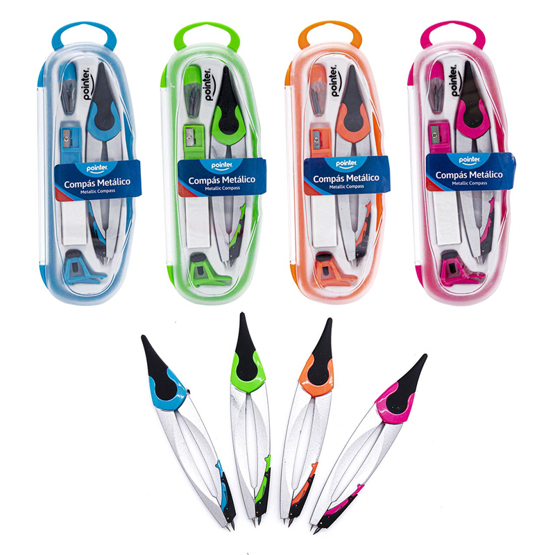 SET DE COMPAS METALICO - 5 PIEZAS