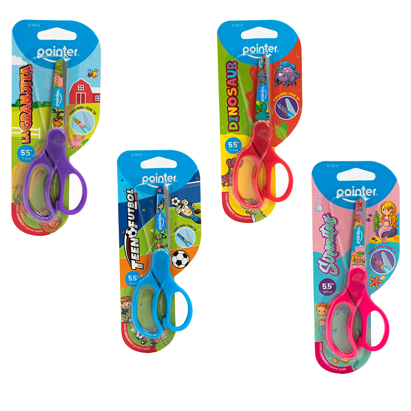 TIJERA ESTAMPADA PUNTA ROMA PARA NIÑOS 5.5"