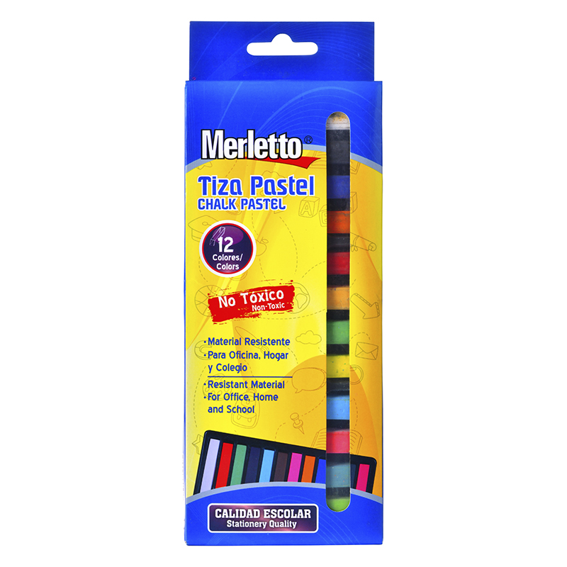 TIZA PASTEL x12 COLORES